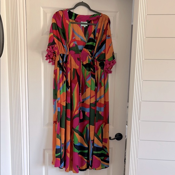 Free Destinations Colorful Abstract Print Dress - Picture 1 of 6